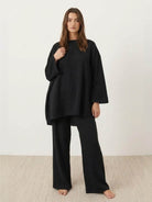 Everyday Fashion Loose-Fit two-piece matching set with breathable fabric and casual elegant style