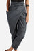 High-waist wrapped gray comfy pants with loose fit and side pocket, breathable stretch fabric for all-day comfort and casual style