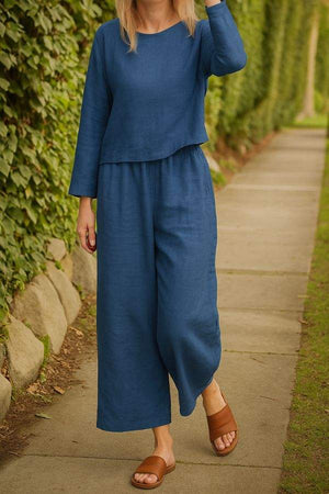 Loose Solid Color Two-Piece Set