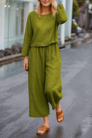 Loose Solid Color Two-Piece Set