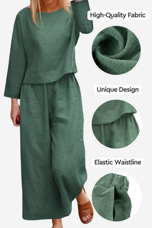 Loose Solid Color Two-Piece Set