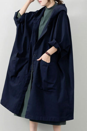 One Size Fits All Oversized Water Resistant Windbreaker Jacket