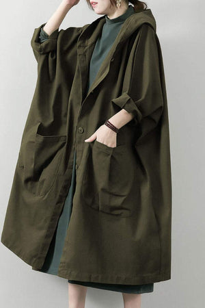 One Size Fits All Oversized Water Resistant Windbreaker Jacket