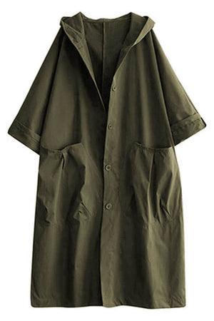 One Size Fits All Oversized Water Resistant Windbreaker Jacket