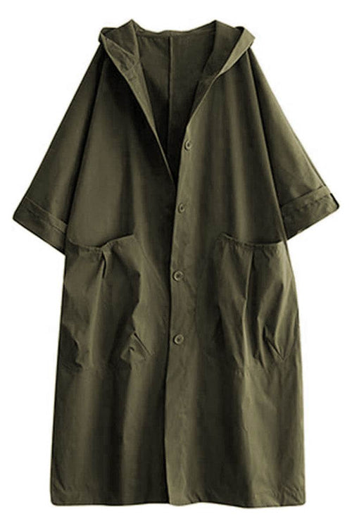 One Size Fits All Oversized Water Resistant Windbreaker Jacket