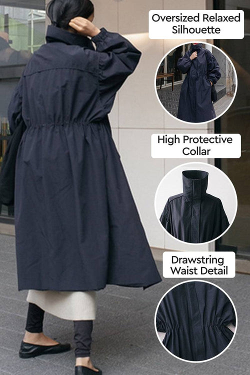 Oversized Cotton Stain-Resistant Coat