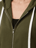 Oversized long zip sweatshirt hoodie with fleece lining and drawstring hood in solid colors