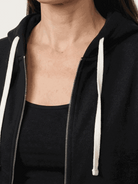 Oversized long zip sweatshirt hoodie with fleece lining and drawstring hood in solid color