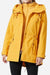Yellow slim-fit versatile chic two-piece windbreaker set with adjustable hood and waist rope